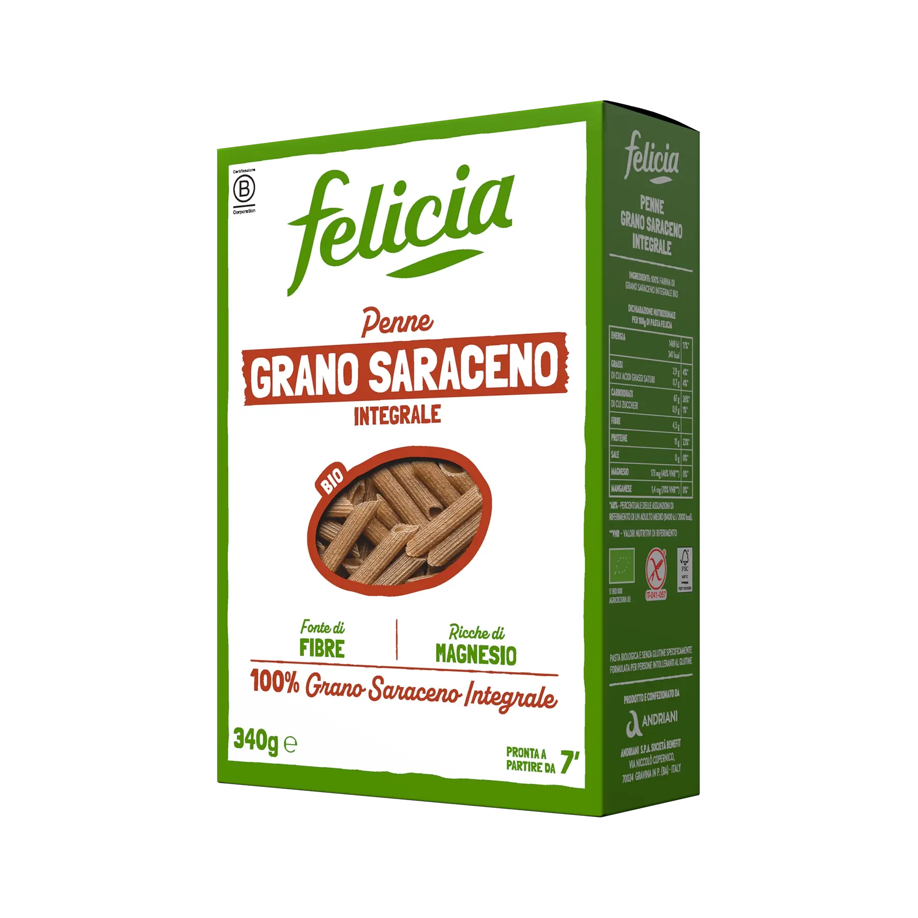 Penne Rigate Grano Saraceno 340g Felicia