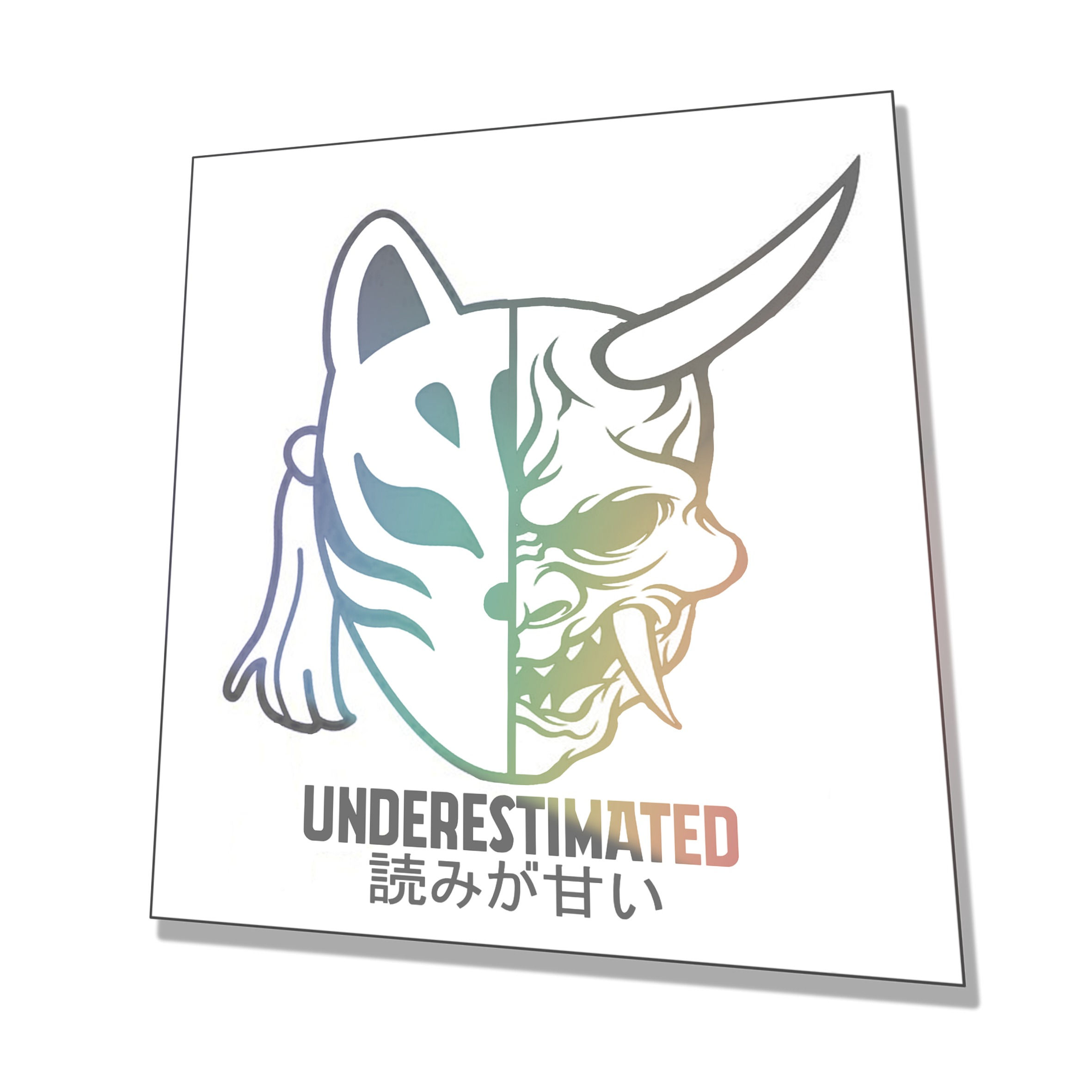 Oni/ Kitsune - Underestimated Sticker