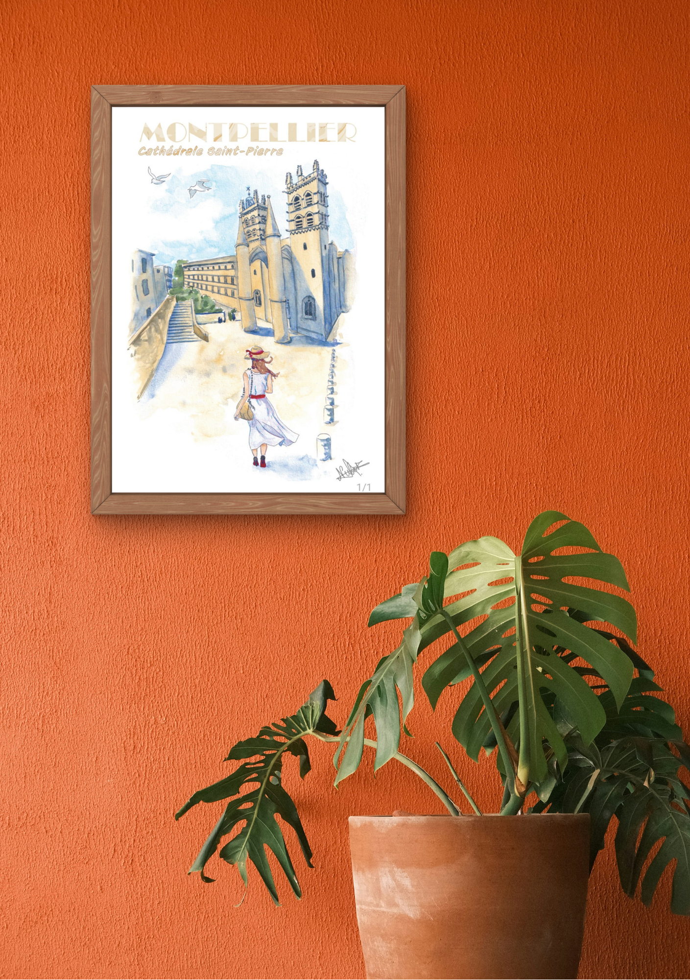 Affiche Montpellier - Cathédrale Saint-Pierre