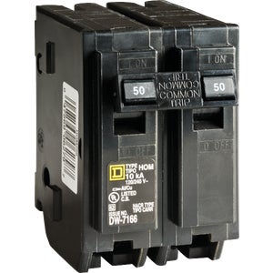 Square D Homeline 50A Double-Pole Standard Trip Circuit Breaker