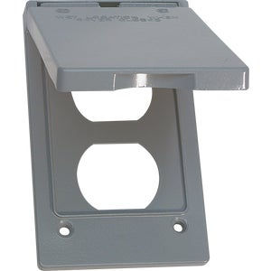 Southwire Single Gang Gray Vertical Weatherproof Duplex Cover
