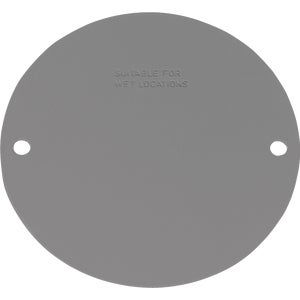 Southwire 4 In. Blank Gray Stamped Steel Weatherproof Cover