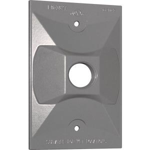 Southwire Single Gang Weatherproof 1-Hole Gray Rectangular Cover
