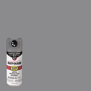 Rust-Oleum Stops Rust 12 Oz. Custom Spray 5 in 1 Satin Spray Paint, Coastal Gray