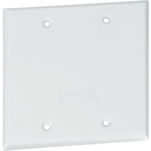 Southwire Double Gang White Weatherproof Blank Cover