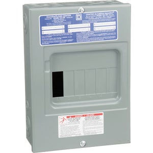 Square D Homeline 100A 6-Space 12-Circuit Indoor Main Lug Surface Mount Load Cen