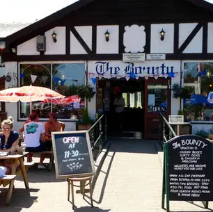 A oub called the bounty on the bank of the River Thames