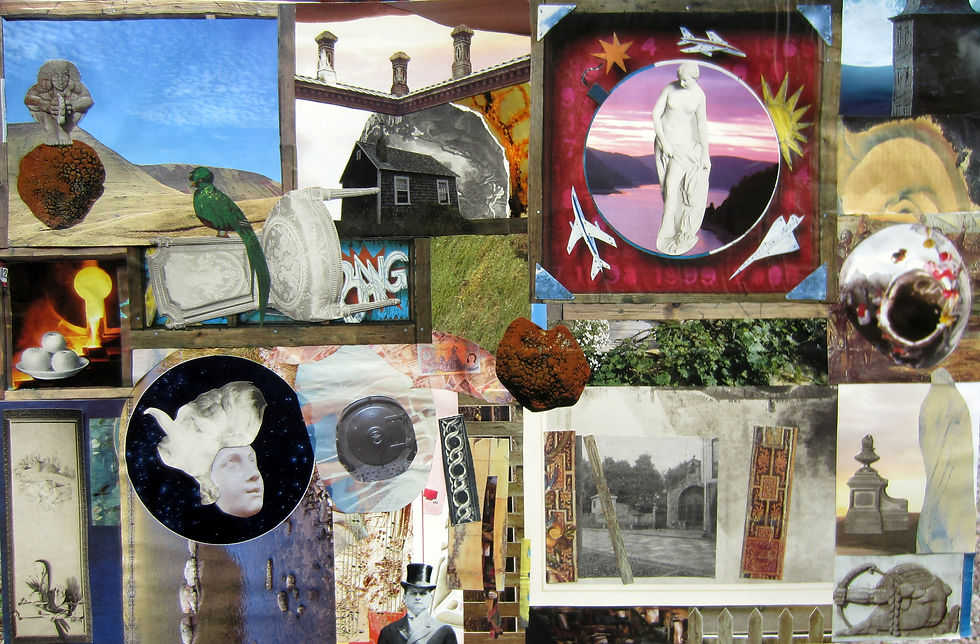 Collage n°1, collage sur papier, 43 x 65 cm, 1999