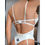 Thumbnail: BLKD QOS Mesh Splice Backless Sexy Bodysuit With Metal Buckle, Including Garter 