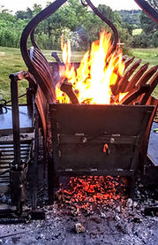 Our Custom-Made Fire Table in Action (made by Alex Noel)