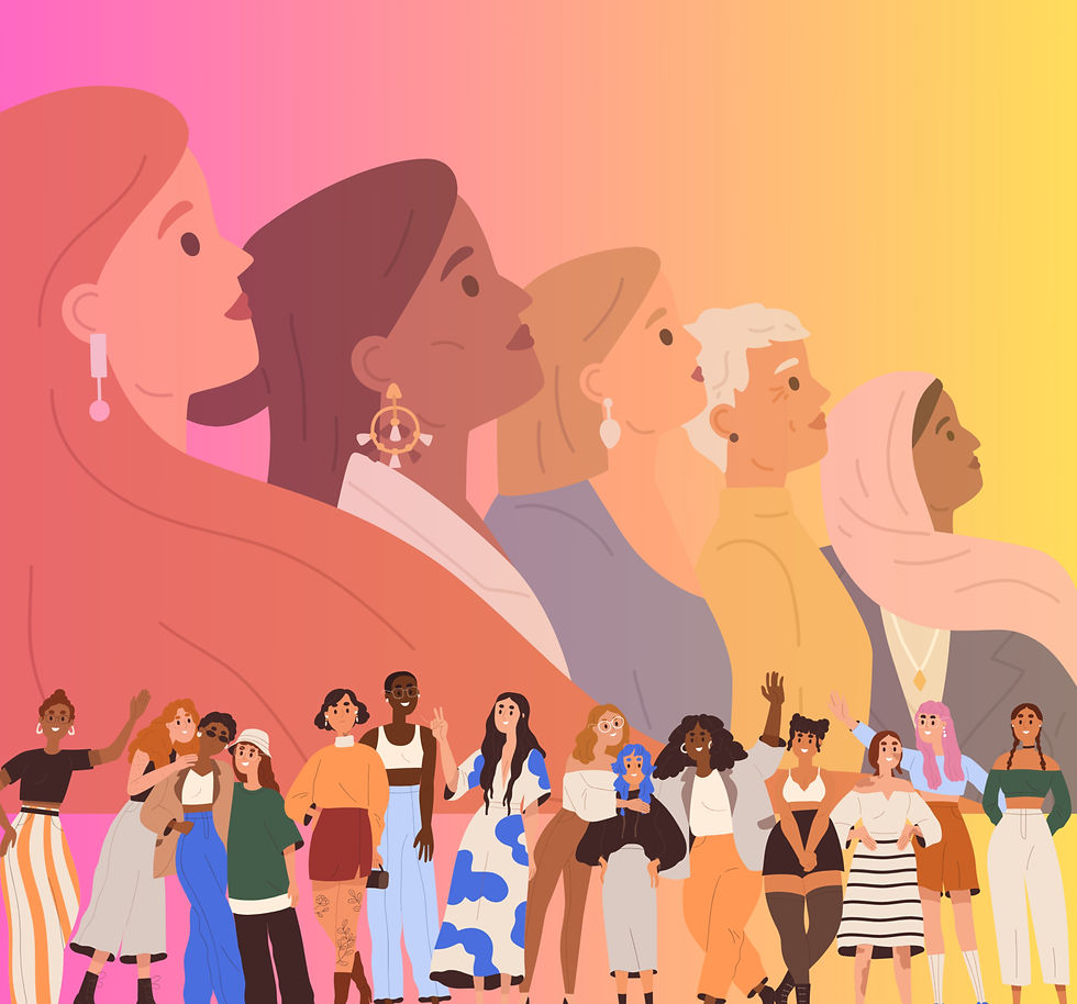 WOMEN BELONG IN ALL SPACES; GRAPHIC BY ANISA RACHMAN