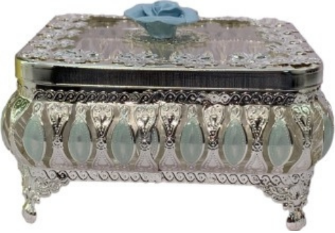 The Regal 6" Square Dry Fruit Box (Azure Blue)