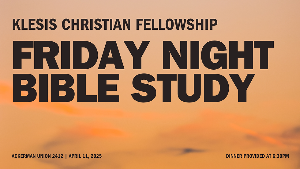 Friday Night Bible Study