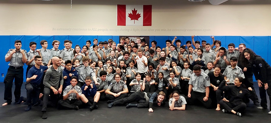 Jerry Trimble does a workshop with the Vancouver Police Cadets