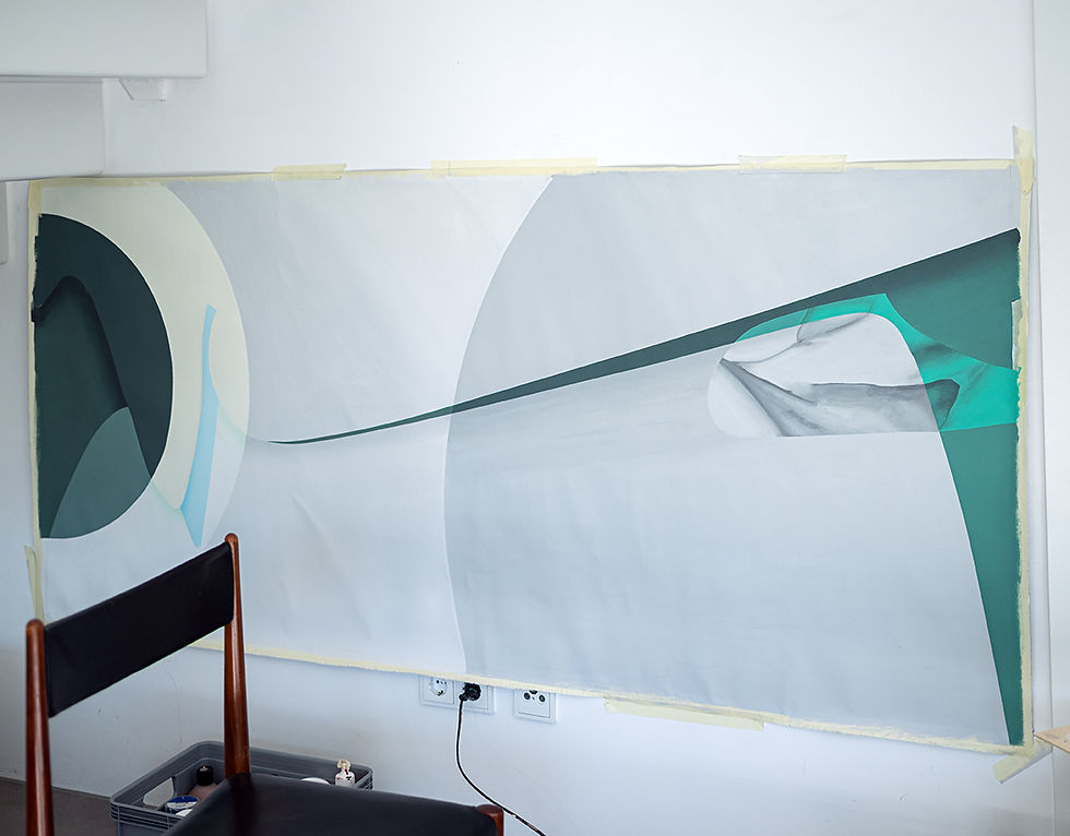 Die montierte Leinwand