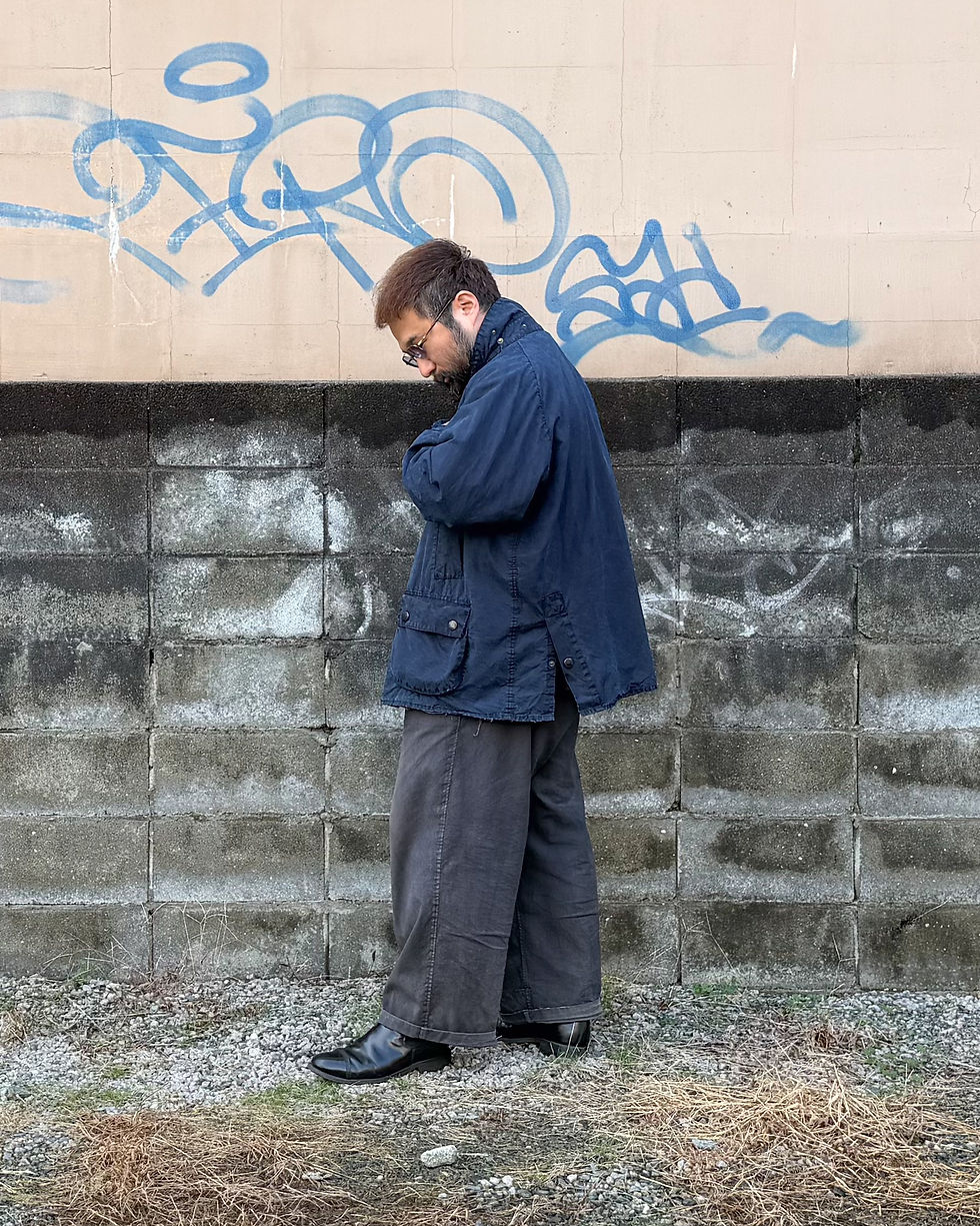 サムネイル： [Barbour] VINTAGE / Bedale : Ryukyu indigo dye_琉球藍染  E-39