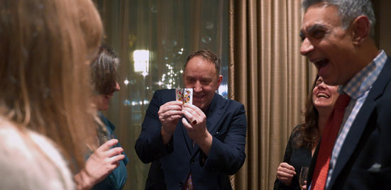 Vancouver Magician Bro Gilbert performs at a corporate event in vancouver