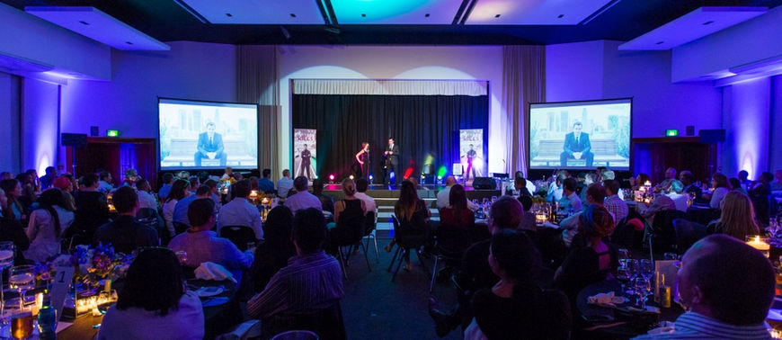 Mentalist Bryan Miles reading minds on stage at corporate event South Africa