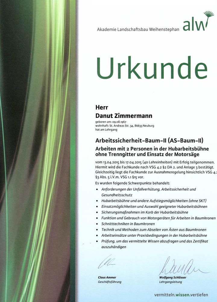 Arbeitssicherheit Baum 2