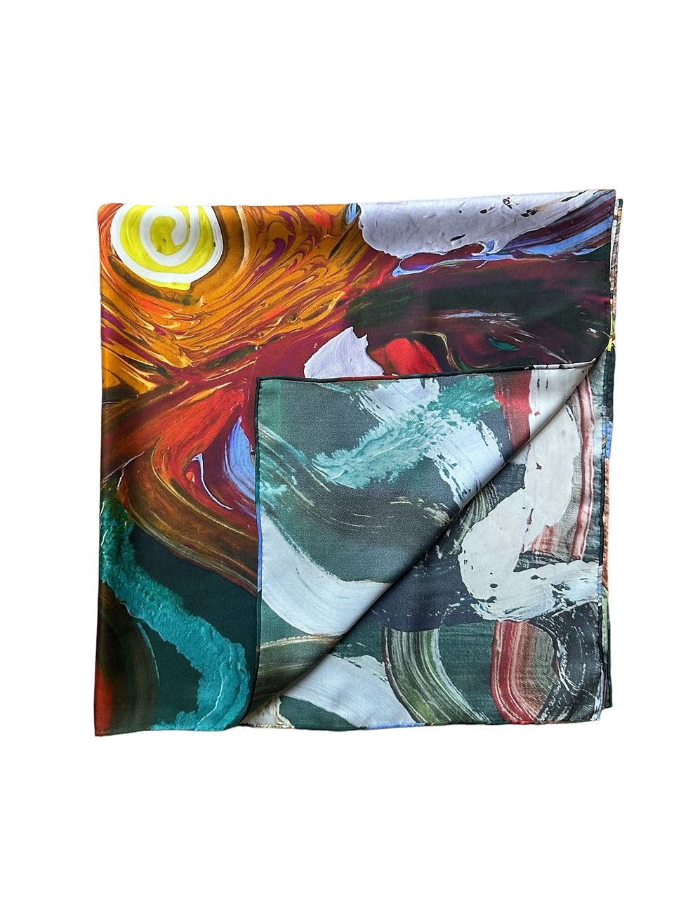 Thumbnail: “The Bella Yellow White Eye” Silk Scarf