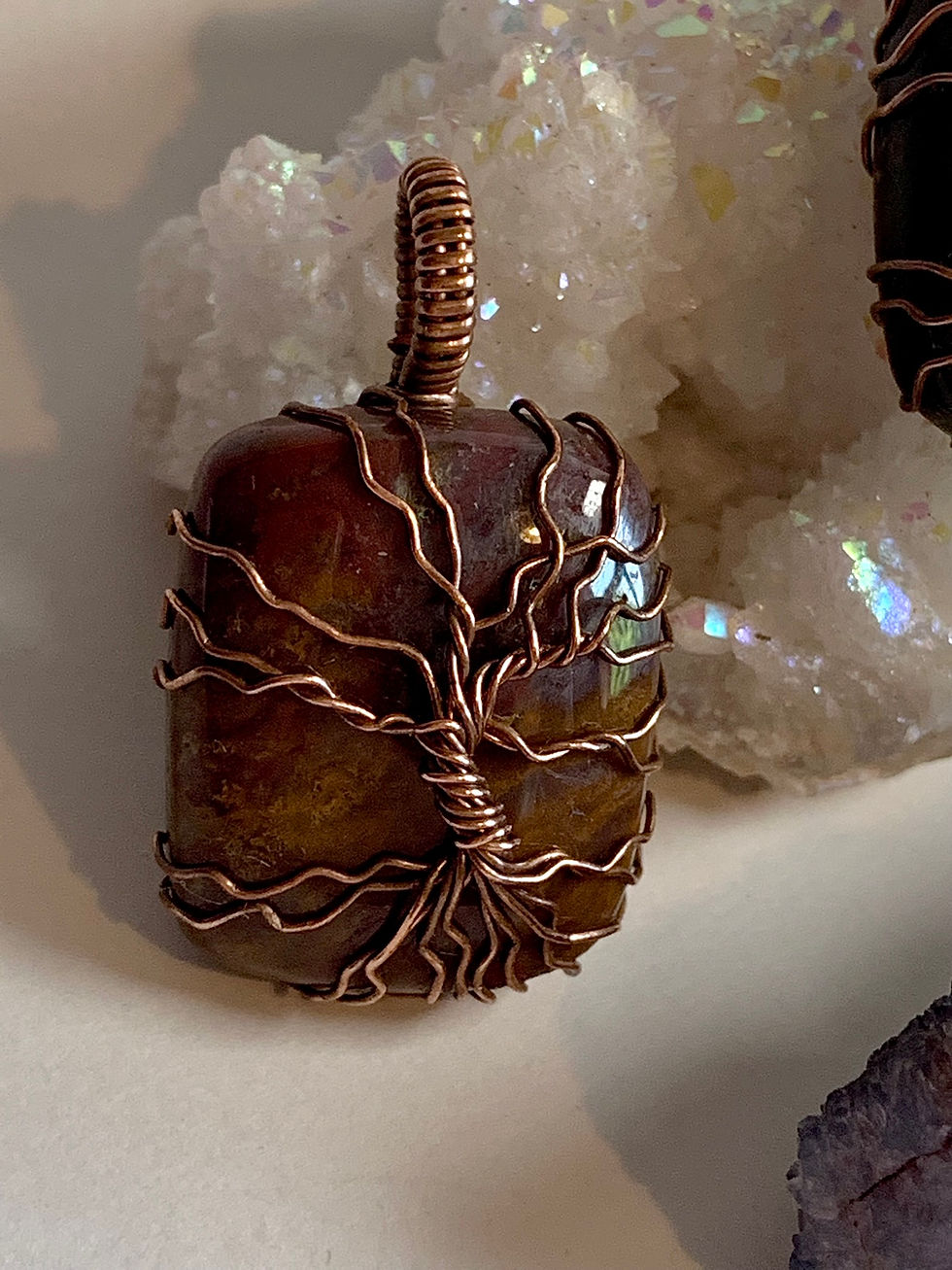 Thumbnail: Indian Agate Tree Of Life Pendants