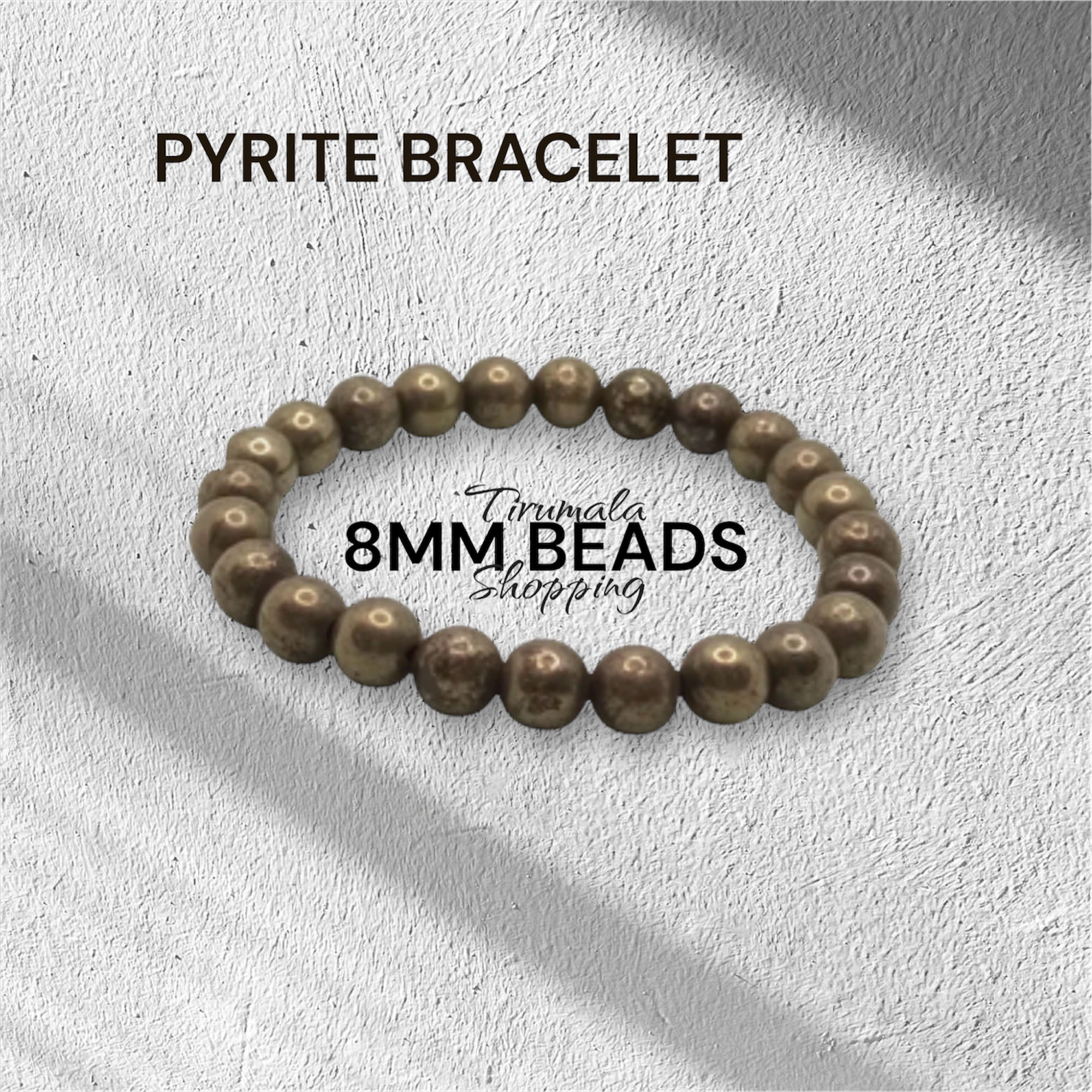 Natural Pyrite Bracelet for Wealth, Confidence & Protection