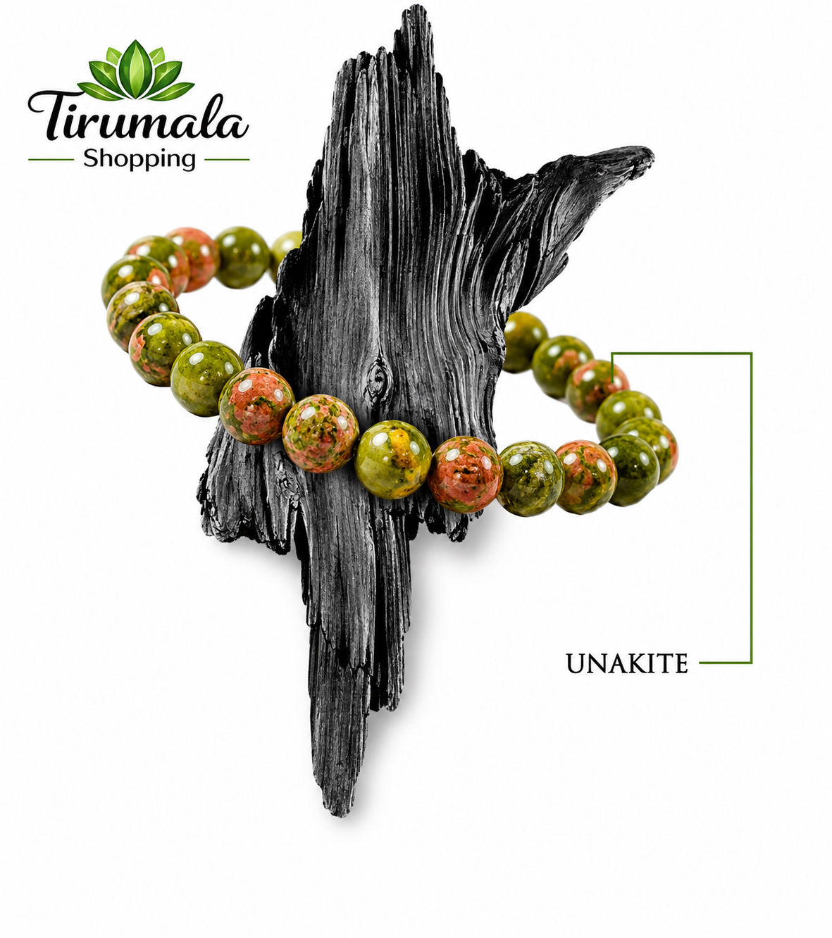 Unakite Bracelet Handmade | Heart Chakra Healing Crystal