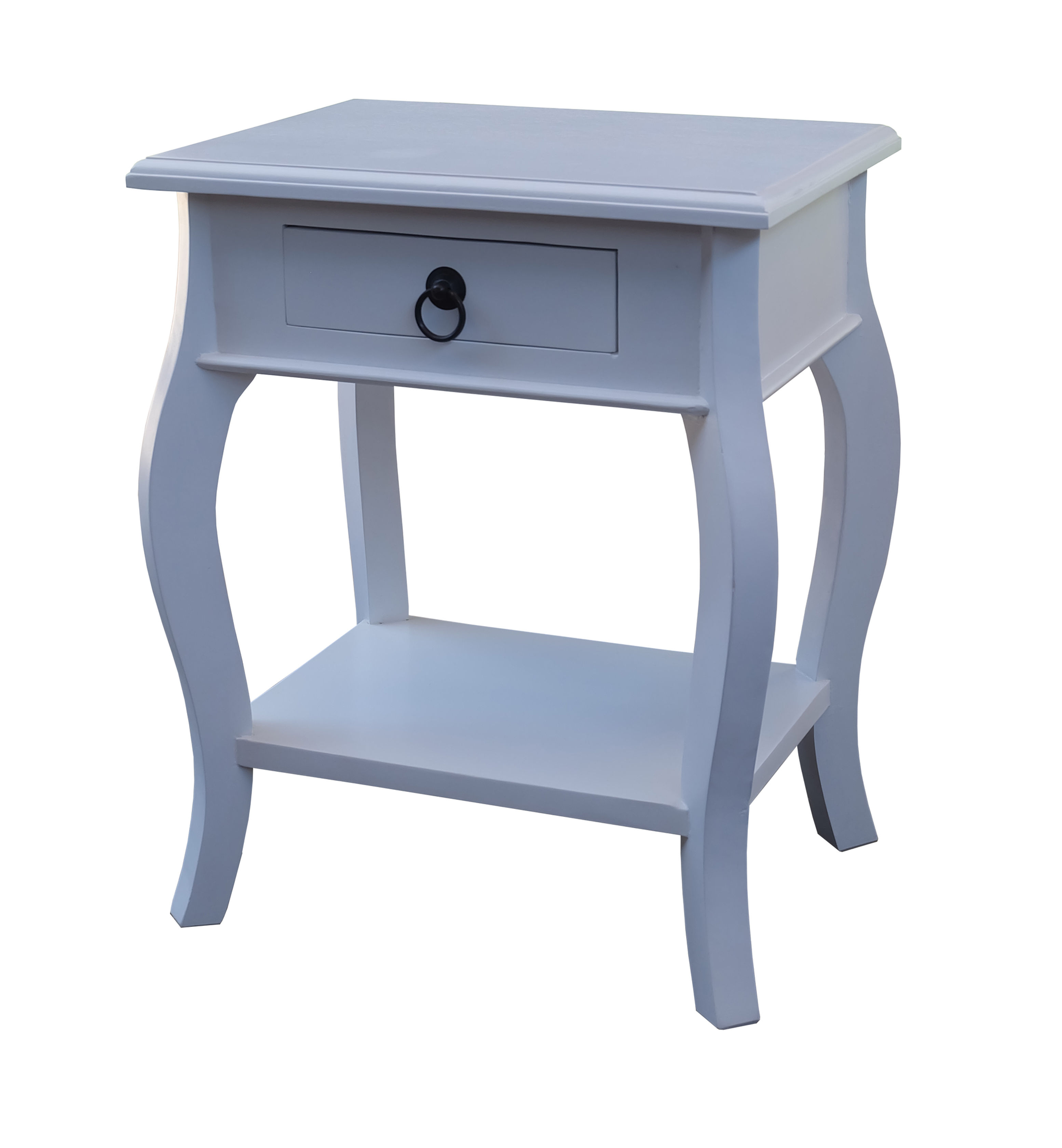 White Rectangle Phone/Lamp Table