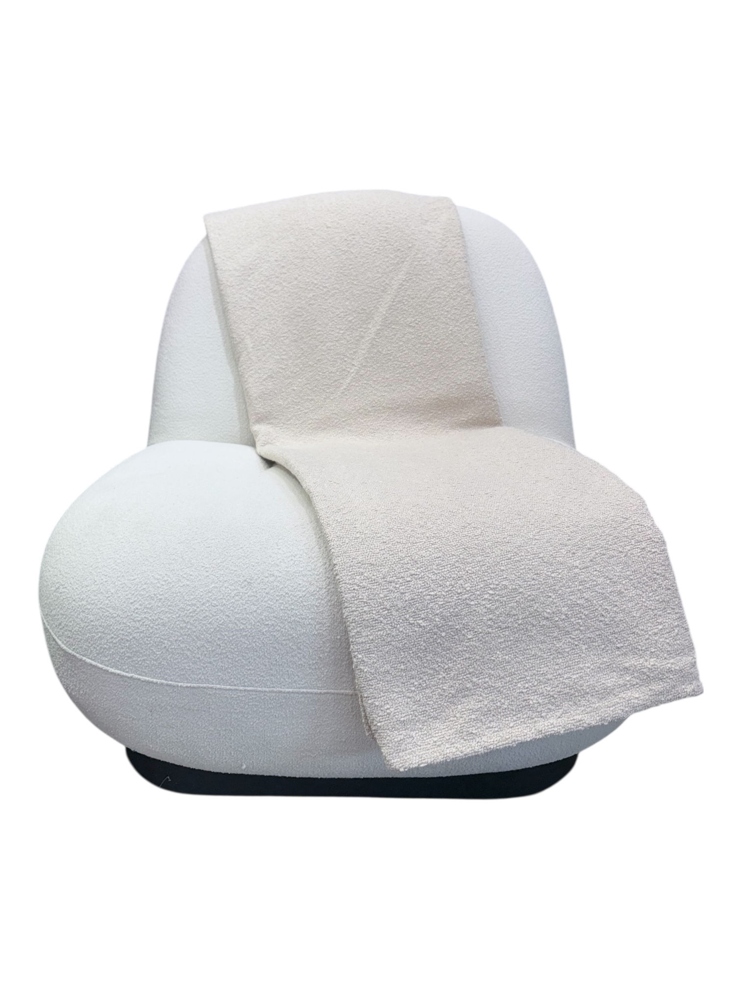 Beige Boucle Throw 127x140cm