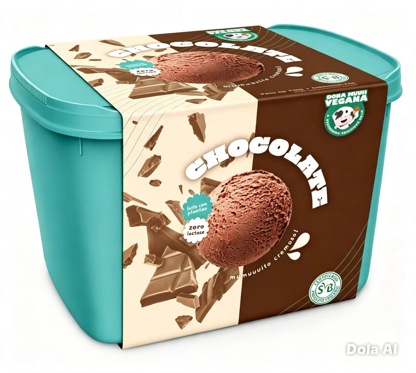 Sorvete Vegano de Chocolate Dona Muuh Vegana