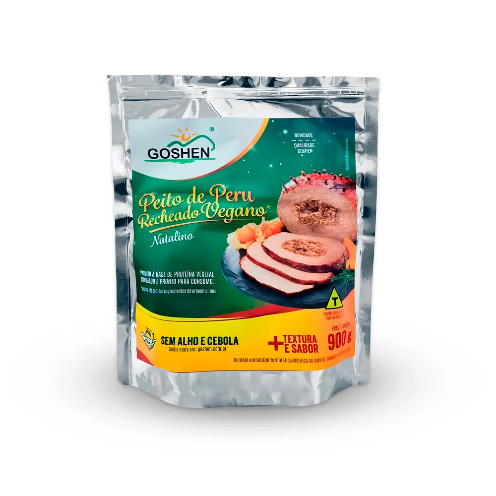 Peito de Peru vegano recheado Goshen 900g