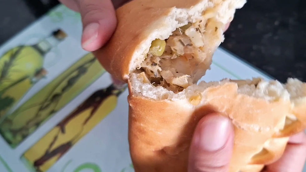 Calzone vegano de Palmito