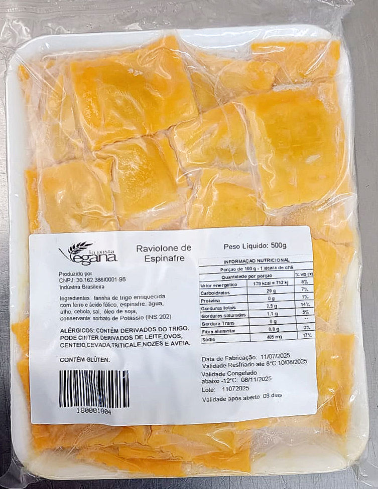 Miniatura: Raviolone de Espinafre La Pasta Vegana