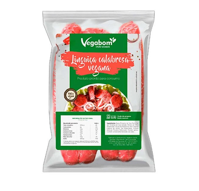 Miniatura: Linguiça Calabresa vegana Vegabom