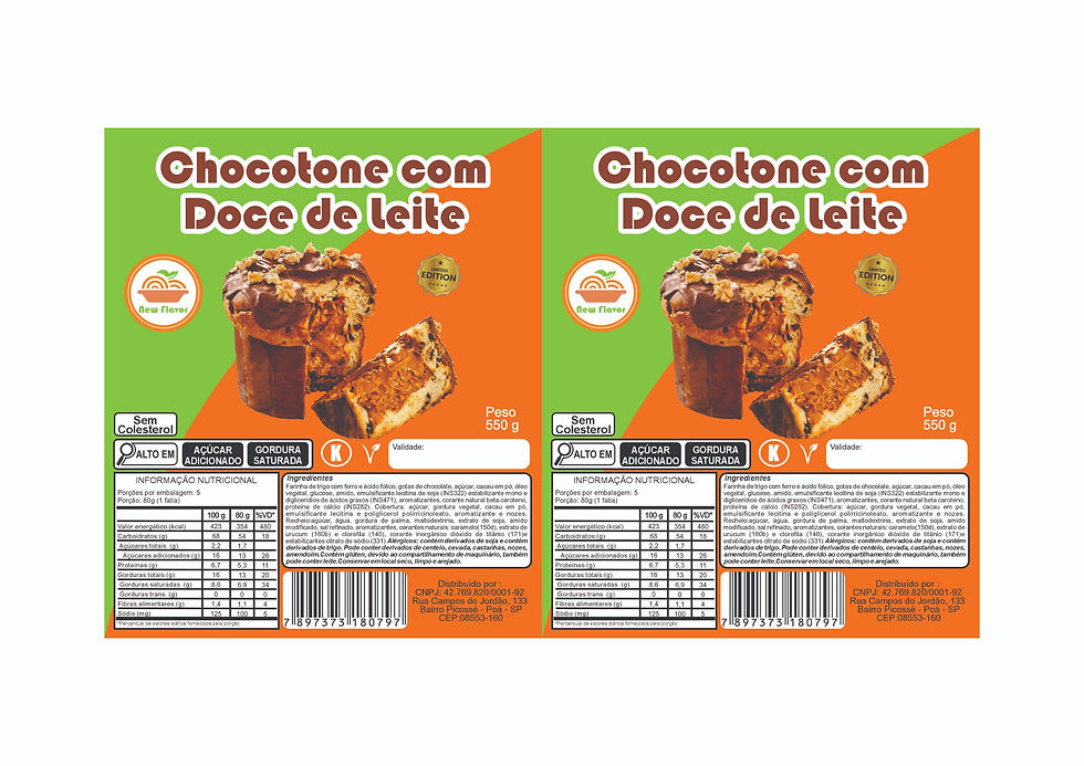 Miniatura: Chocotone vegano recheado com Doce de Leite New Flavor