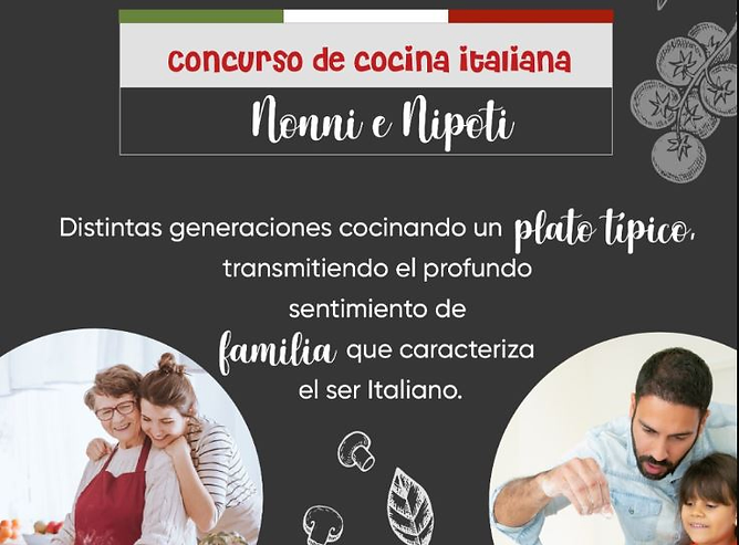 En marcha el concurso de cocina italiana del Consulado de Bahía Blanca para abuelos y nietos