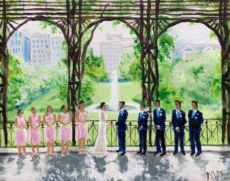 Melissa Mae Kors Live Event Painter in the New York area Central Park Wedding