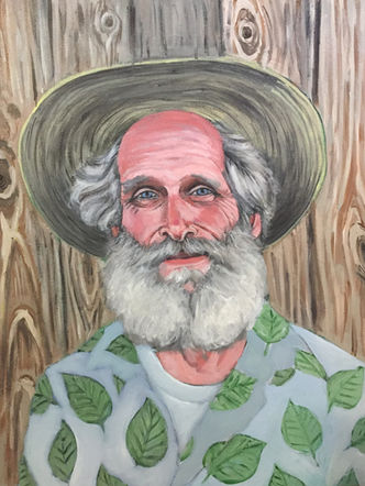 People man portrait painting created by New York artist Melissa Mae Kors