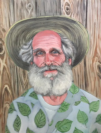 Commissioned people portrait, acrylic painting created by New York artist, Melissa Mae Kors