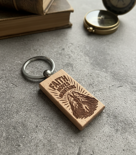 Keychain - Wood Rectangle | Inscripted