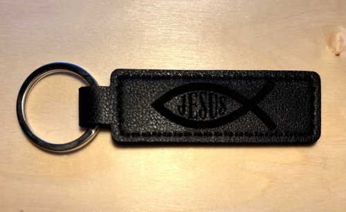 Keychain- Black Leatherette | Inscripted