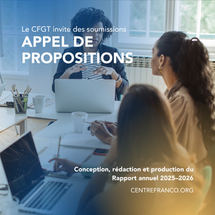 APPEL DE PROPOSITIONS Conception, rédaction et production du Rapport annuel 2025–2026