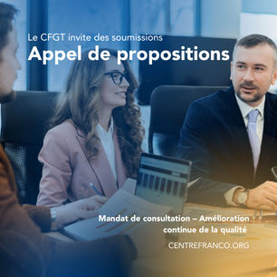 mandat de consultation en amélioration continue de la qualité