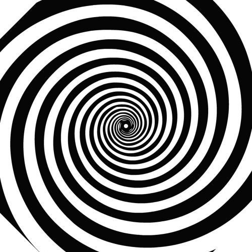 A black and white spiral.
