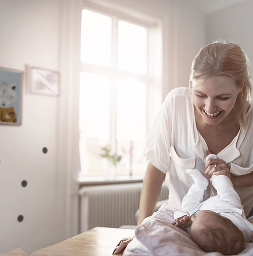 Mother with depression with child