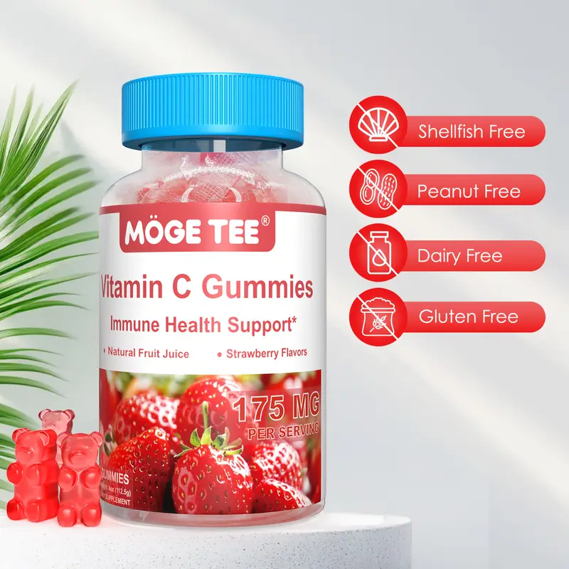 Thumbnail: Möge Tee Vitamin C Gummies | Strawberry Flavor | 45 Gummies | 175mg