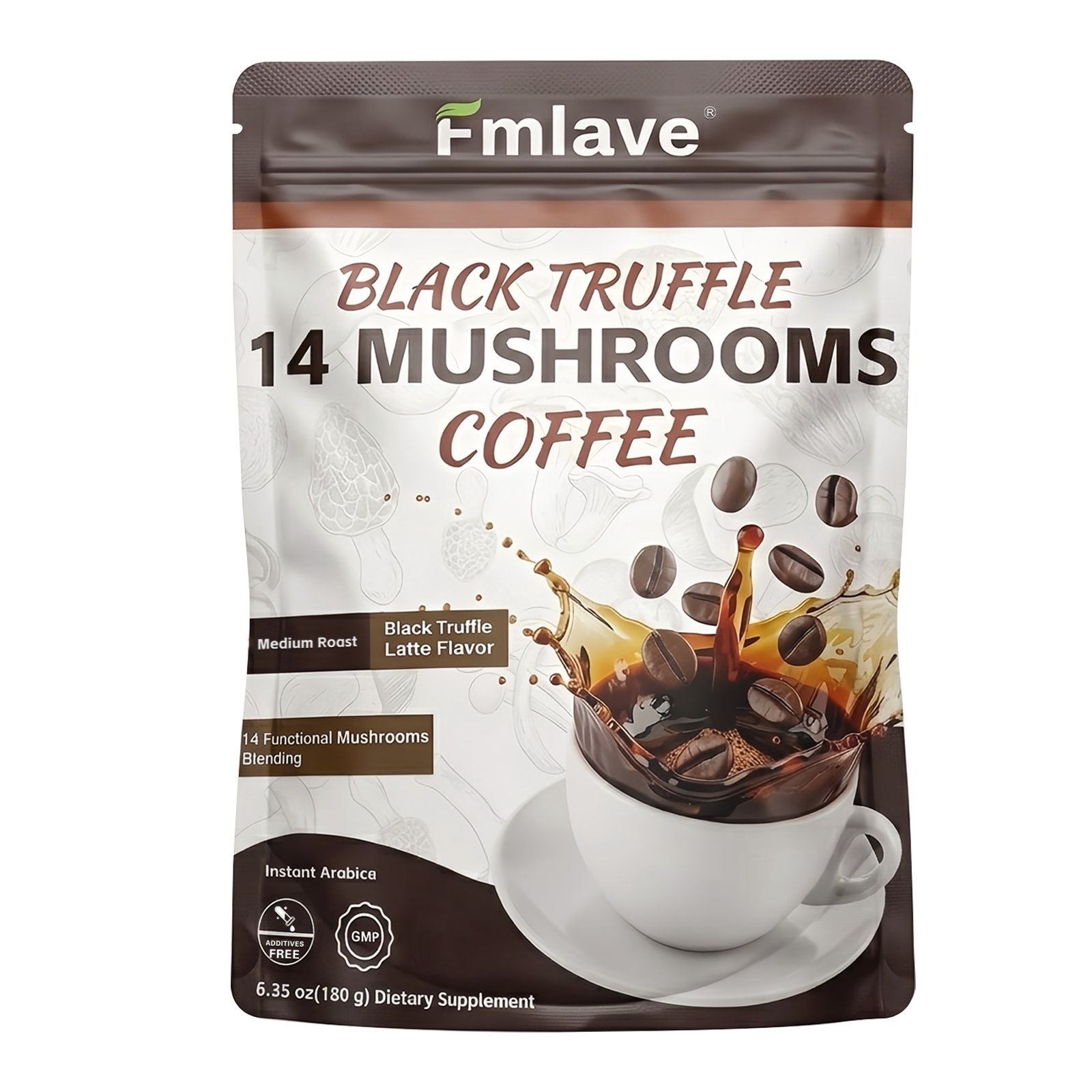 Fmlave Black Truffle 14 Mushroom Coffee | 180g Pouch - image 1