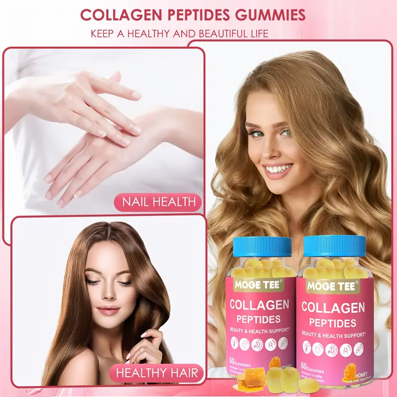 Thumbnail: Möge Tee Collagen Peptides Gummies | Beauty & Health Support | 60 Gummies
