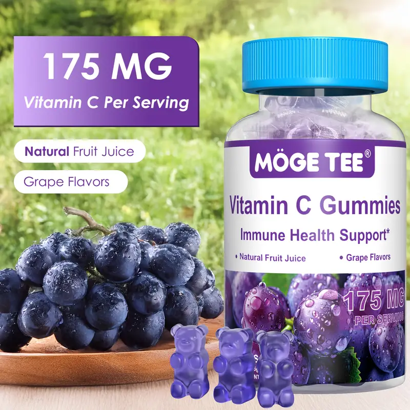 Thumbnail: Möge Tee Vitamin C Gummies | Grape Flavor | 45 Gummies | 175mg