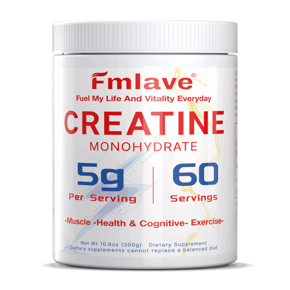 Fmlave Creatine Monohydrate Powder | 300g | 60 Servings